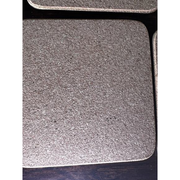 VTG Boxed Set Of 6 Clover Leaf Cork Coasters Floral White Flowers Made In UK EUC - Picture 8 of 9